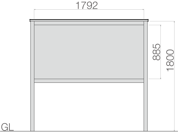 アルミ掲示板　SBD-1810自立